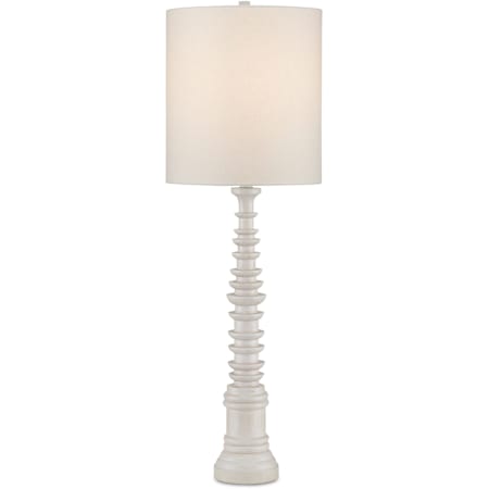 Currey and Company Malayan 40" Tall Buffet Table Lamp Whitewash