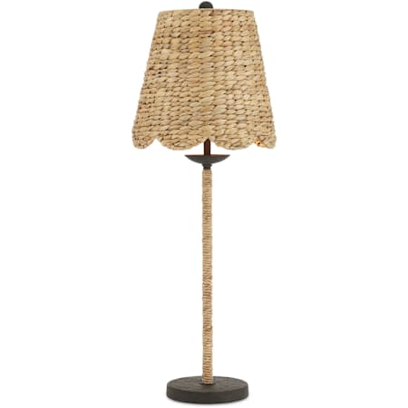 Currey and Company Annabelle 34" Tall Buffet Table Lamp Natural / Mole Black