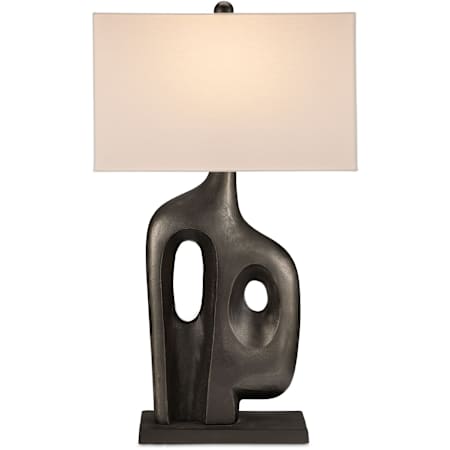 Currey and Company Avant-Garde 34" Tall Buffet Table Lamp with Linen Shade Graphite
