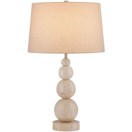 Currey and Company Niobe 28" Tall Buffet Table Lamp with Linen Shade Natural