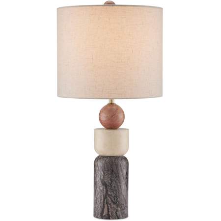 Currey and Company Moreno 25" Tall Buffet Table Lamp with Poplin Shade Natural