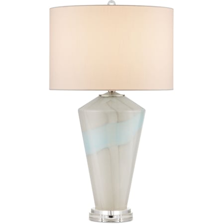 Currey and Company Floating Cloud 30" Tall Buffet Table Lamp Pale Gray / Light Blue / Clear