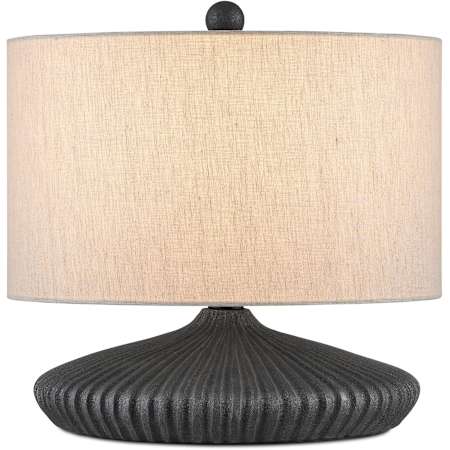 Currey and Company Mythmaker 17" Tall Vase Table Lamp Black Granite