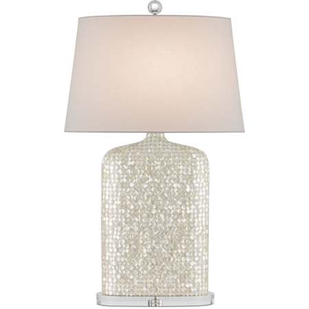 Currey and Company Gerri 32" Tall Buffet Table Lamp Natural / Clear