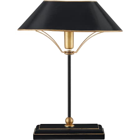 Currey and Company Daphne 17" Tall Buffet Table Lamp Black / Antique Gold