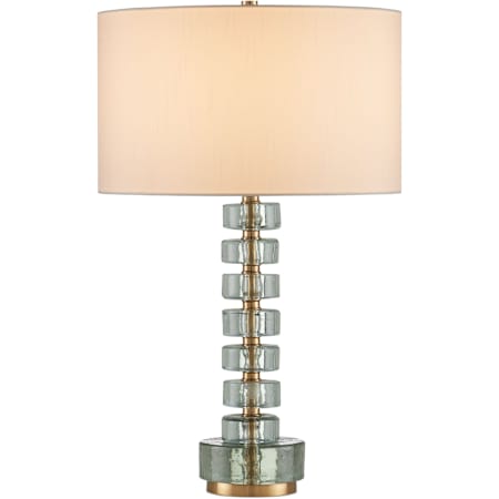 Currey and Company Mystras 28" Tall Buffet Table Lamp Clear / Antique Brass