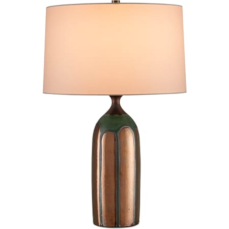 Currey and Company Cuprum 26" Tall Buffet Table Lamp Dark Green / Copper