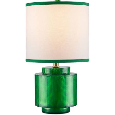 Currey and Company Beryl 18" Tall Buffet Table Lamp Green Swirl