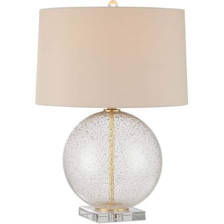 Currey and Company Zebulon 26" Tall Buffet Table Lamp Clear with Gold Speckles / Contemporary Gold Leaf