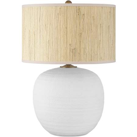 Currey and Company Zena 27" Tall Buffet Table Lamp Textured White
