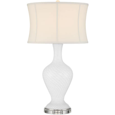 Currey and Company Zeta 31" Tall Vase Table Lamp White / Clear