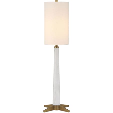 Currey and Company Munroe 32" Tall Buffet Table Lamp White / Antique Brass