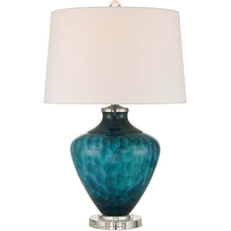 Currey and Company Sapphire 30" Tall Vase Table Lamp Blue / Clear