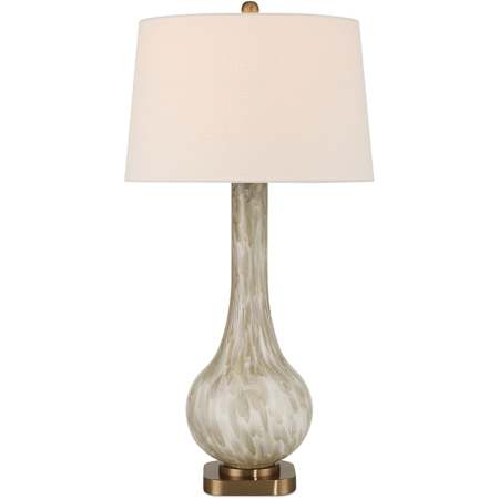 Currey and Company Bombon 31" Tall Vase Table Lamp Pale Brown / Off-White / Antique Brass