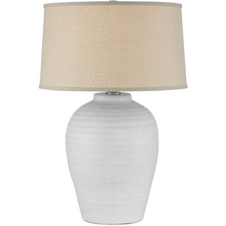 Currey and Company Dashwell 30" Tall Vase Table Lamp White