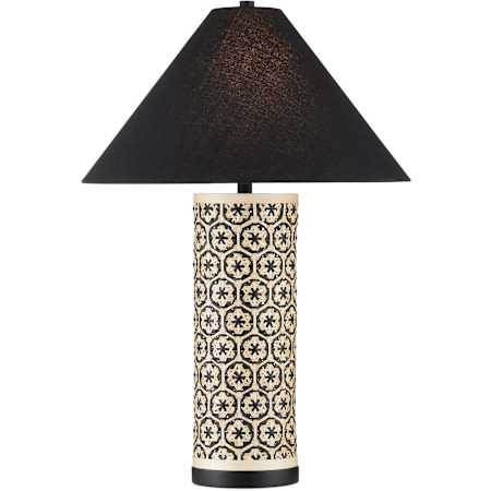 Currey and Company Nebulon 31" Tall Buffet Table Lamp Natural / Black