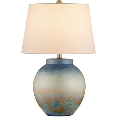 Currey and Company Dawning 23" Tall Buffet Table Lamp Yellow / Blue