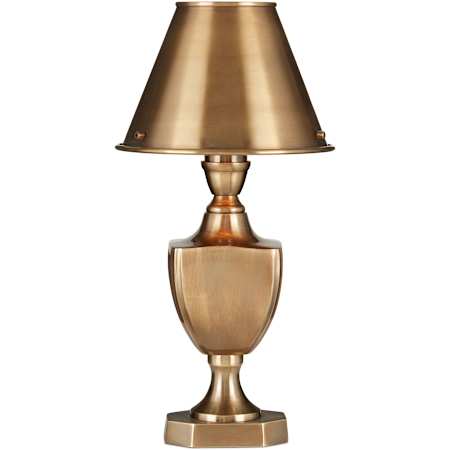 Currey and Company Waddill 13" Tall Vase Table Lamp Antique Brass