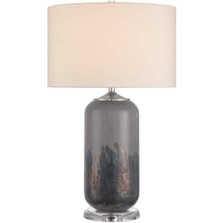 Currey and Company Lewes 30" Tall Vase Table Lamp Gray / Clear / Polished Nickel