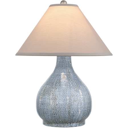 Currey and Company Malin 25" Tall Vase Table Lamp Gray / Blue