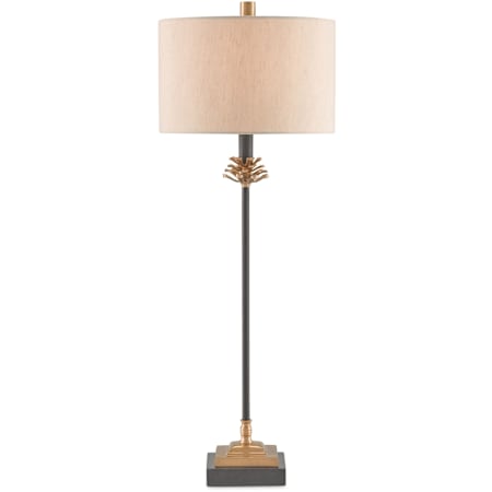 Currey and Company Pinegrove 30" Tall Accent, Buffet Table Lamp Antique Brass / Black