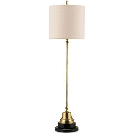 Currey and Company Messenger 26" Tall Brass Table Lamp Vintage Brass / Black