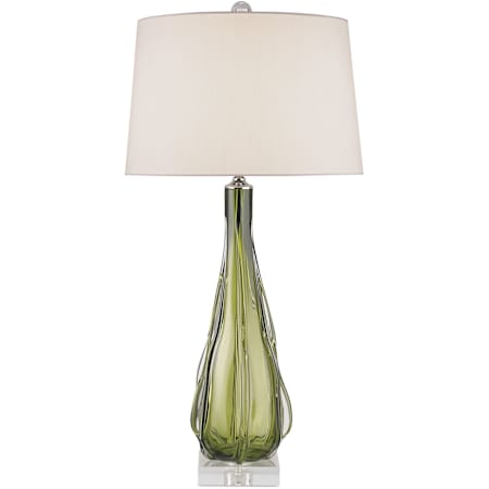 Currey and Company Zephyr 34" Tall Accent, Vase Table Lamp Green