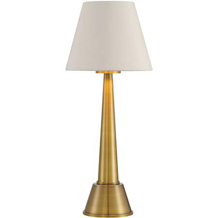 Currey and Company Saunter 15" Tall Rechargeable LED Buffet Table Lamp Brass