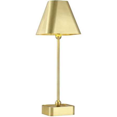 Currey and Company Gadabout 20" Tall Rechargeable LED Buffet Table Lamp Polished Brass