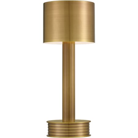 Currey and Company Traverse 13" Tall LED Buffet Table Lamp Brass