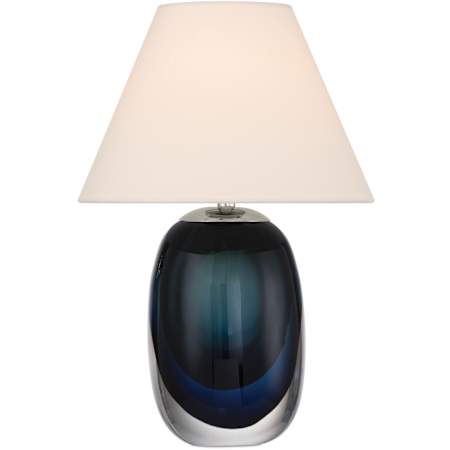 Currey and Company Danza 15" Tall LED Novelty Table Lamp Blue / Clear / Polished Nickel
