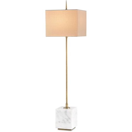 Currey and Company Thompson 40" Tall Buffet Floor Lamp Brass