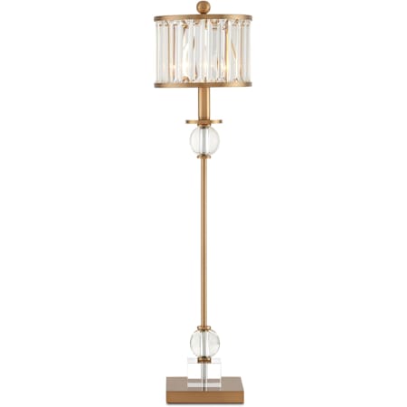 Currey and Company Parfait 33" Tall Buffet Table Lamp Crystal/Antique Brass
