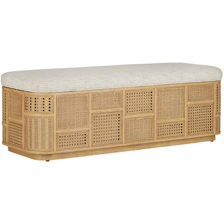 Currey and Company Anisa 54" Wide Bench Sea Sand