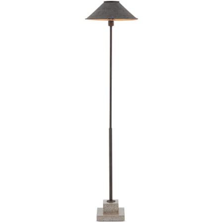 Currey and Company Fudo 50" Tall Buffet Floor Lamp with Metal Shade Mole Black