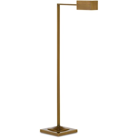 Currey and Company Ruxley 44" Tall Arc Floor Lamp with Metal Shade Polished Antique Brass
