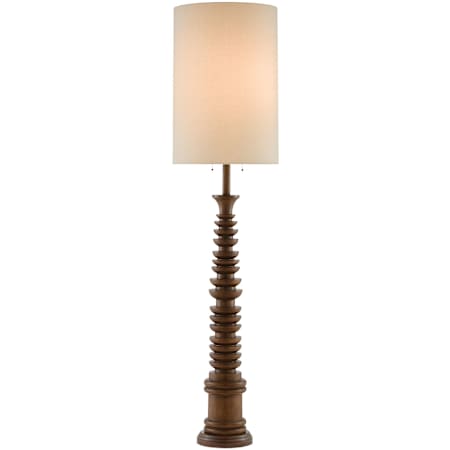 Currey and Company Malayan 2 Light 80" Tall Buffet Floor Lamp Brown