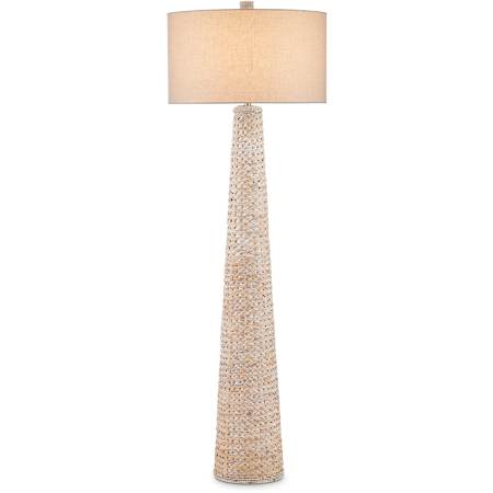 Currey and Company Birdsong 67" Tall Buffet Floor Lamp Whitewash