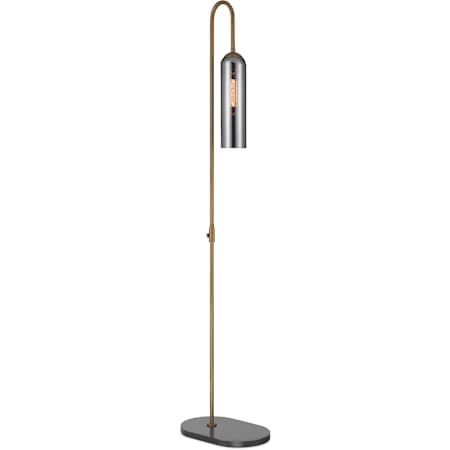 Currey and Company Severn 68" Tall Arc Floor Lamp Antique Brass / Oil Rubbed Bronze / Smoke