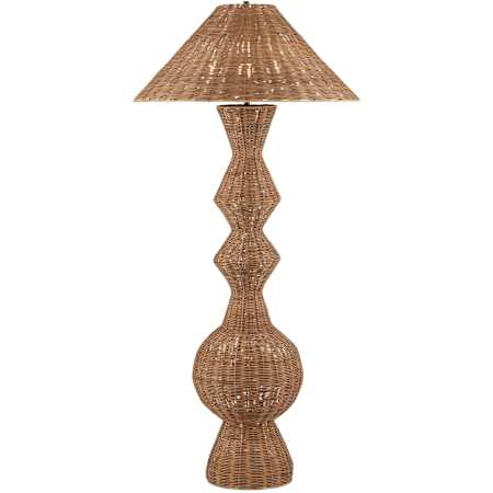 Currey and Company Nirvana 3 Light 77" Tall Buffet Floor Lamp Natural
