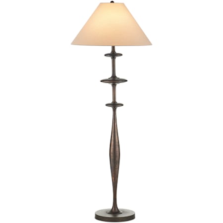 Currey and Company Aqueous 65" Tall Column Floor Lamp Dark Bronze