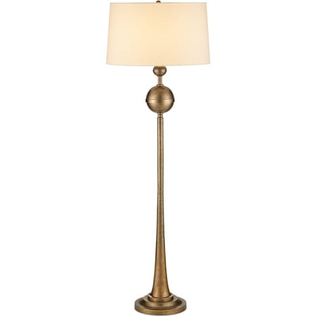 Currey and Company Boullee 74" Tall Column Floor Lamp Antique Brass