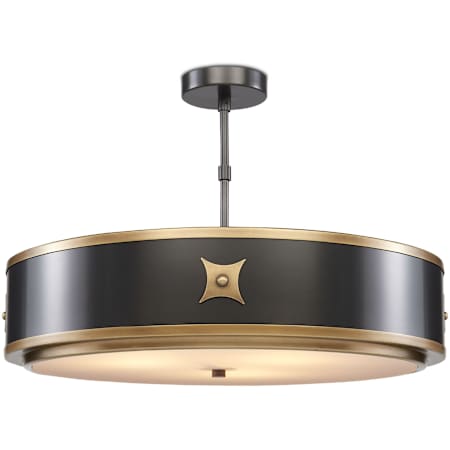 Satin Black / Antique Brass / White