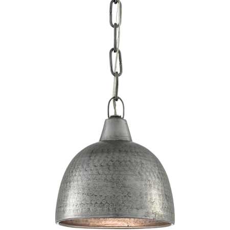 Currey and Company Earthshine Single Light 8" Wide Mini Pendant Blackened Steel