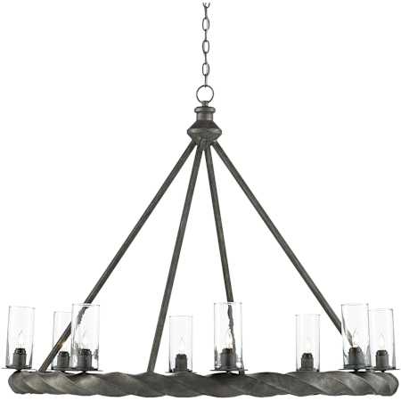 Currey and Company Orson 8 Light 45" Wide Wrought Iron Chandelier Light Mole