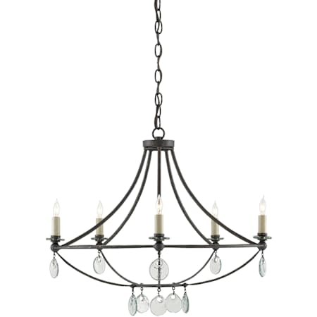 Currey and Company Novella Small Chandelier Mayfair Black