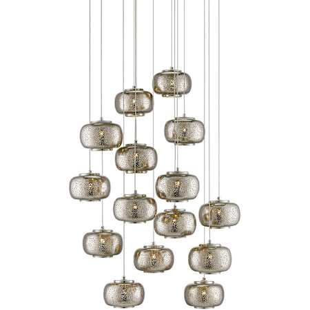 Currey and Company Pepper 15 Light 21" Wide Multi Light Pendant Painted Silver / Nickel