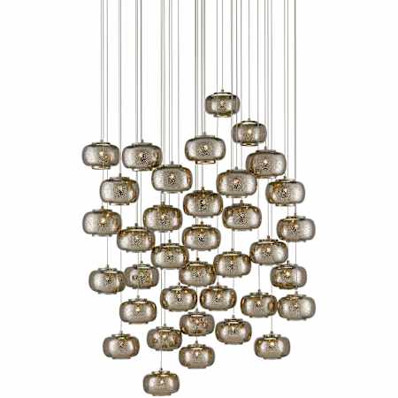 Currey and Company Pepper 36 Light 33" Wide Multi Light Pendant Painted Silver / Nickel