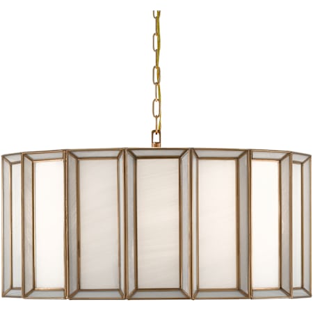 Currey and Company Daze 3 Light 24" Wide Pendant with Glass Shade Antique Brass / White