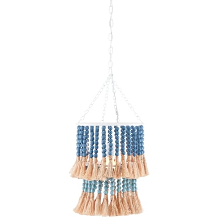 Currey and Company St. Barts 13" Wide Pendant Blue